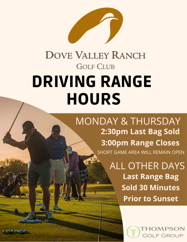 DVR Driving Range Hours